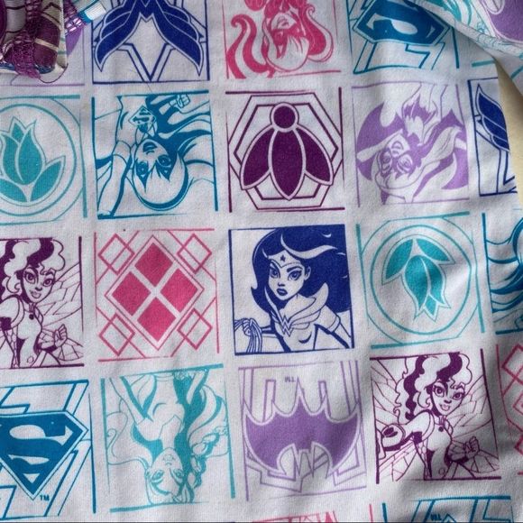 DC Super Hero Shirt/pants Pajama Set Size Y-Small - Picture 3 of 6